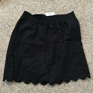 J Crew size 6 black linen/cotton blend skirt, never worn